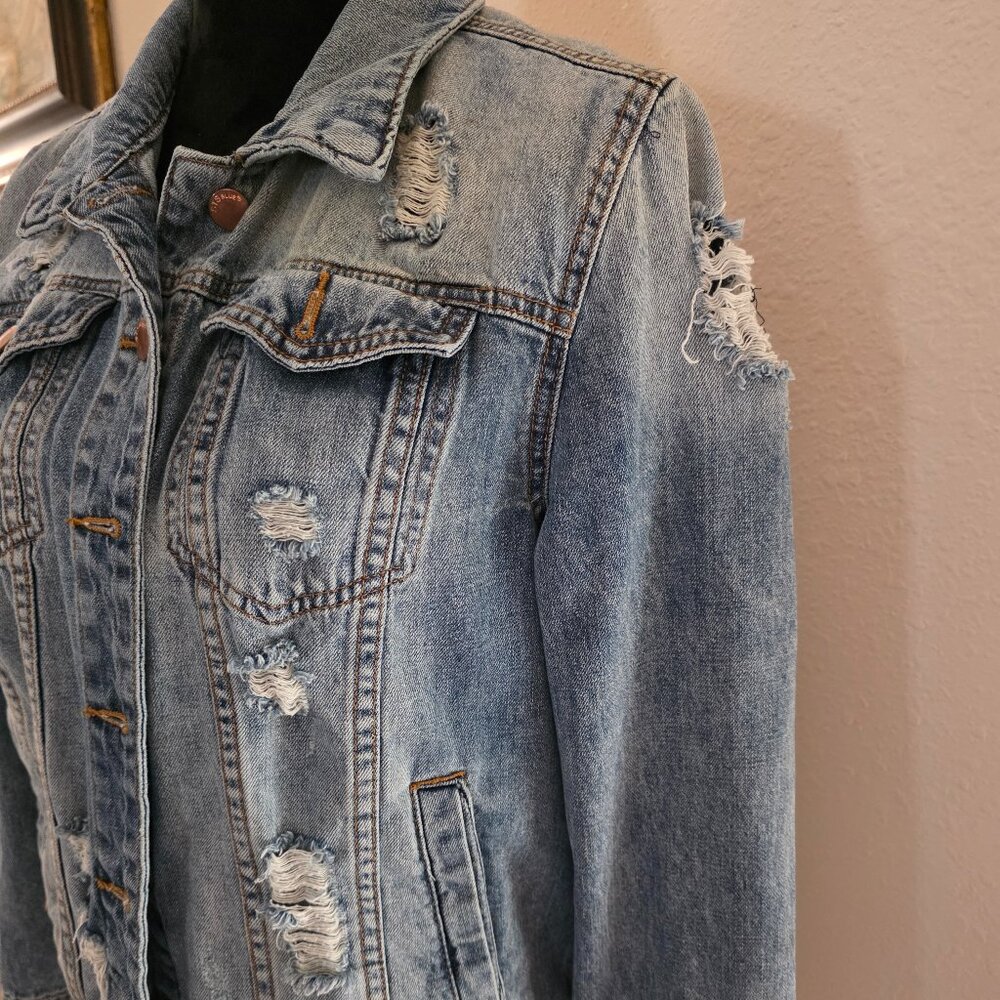 STS Blue women's distressed denim jacket, size Small. - Picture 2 of 13